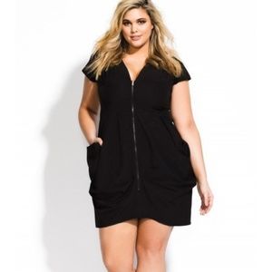 EUC, city chic, size 18/M, black dress tunic